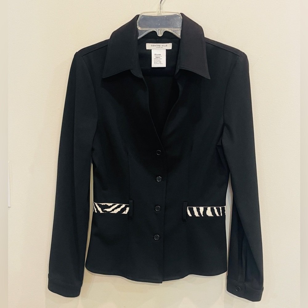 Centre Ville Paris Black Blazer Jacket